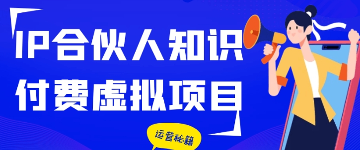 虚拟资源项目之知识付费课程，IP合伙人知