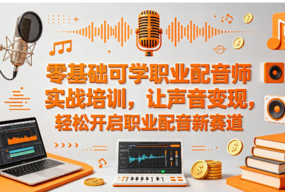 零基础可学职业配音师实战培训，让声音变现