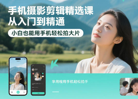 手机摄影剪辑精选课，从入门到精通