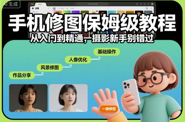 手机修图保姆级教程，从入门到精通，摄影新手别错过
