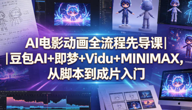 AI电影动画全流程，豆包AI+即梦+Vi